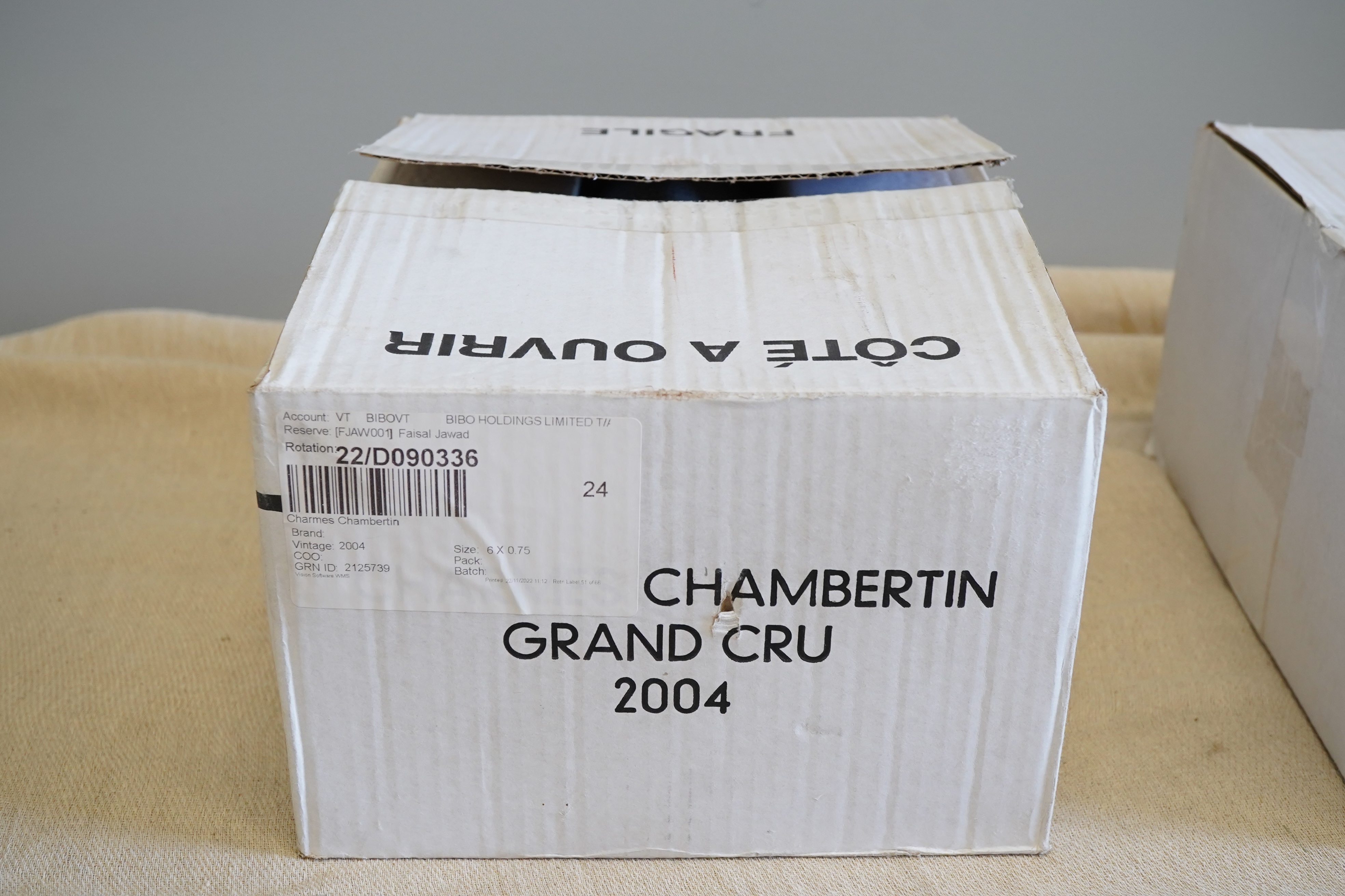 Cercle des Vins Fins, Charmes-Chambertin Grand Cru, 2004
